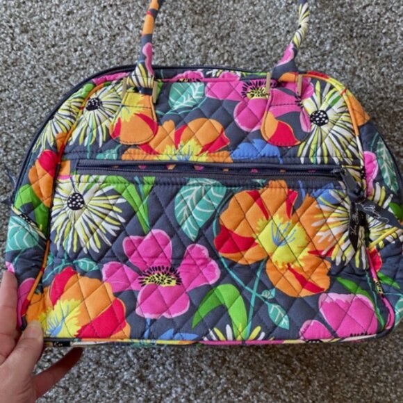 vera bradley turnlock satchel jazzy blooms quilted purse - Picture 4 of 5